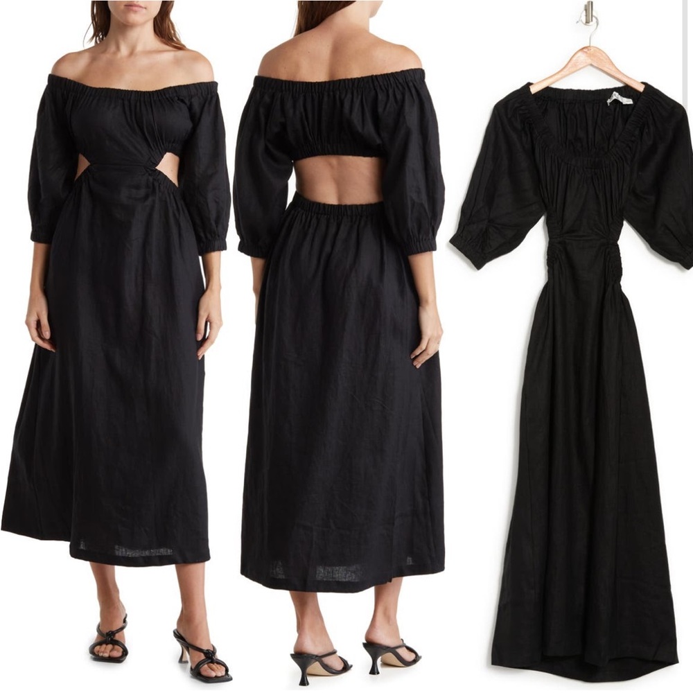 New Sovere linen cutout dress